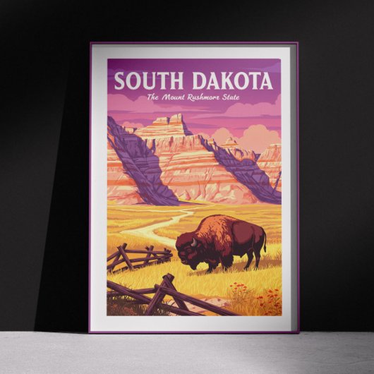 Vintag South Dakota Poster