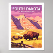Vintag South Dakota Poster (Vorne)
