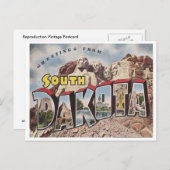 Vintag South Dakota Postkarte (Vorne/Hinten)
