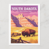 Vintag South Dakota Postkarte (Vorderseite)