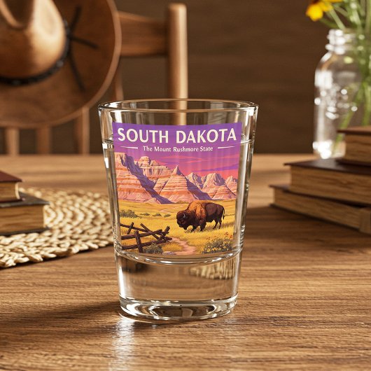 Vintag South Dakota Schnapsglas