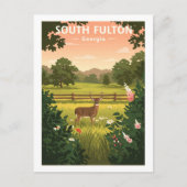 Vintag South Fulton Georgia Postkarte (Vorderseite)