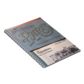 Vintag Souvenirs de Paris Personalisiert Notebook Notizblock (Rechte Seite)