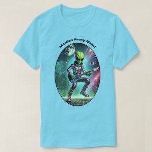 Vintag Space Alien Martian Playing Guitar URM T-Shirt