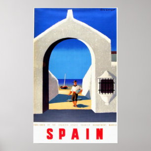 Vintag Spanien Fisherman Travel Poster