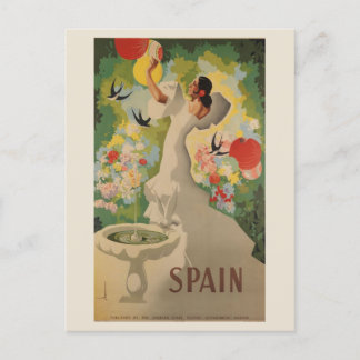 Vintag Spanien Spanischer Flamenco Tänzer Postkarte