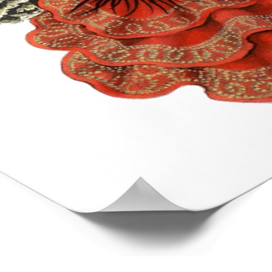 Vintag Spanische Flamenco Tänzerin Poster (Ecke)