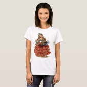 Vintag Spanische Flamenco Tänzerin T-Shirt (Vorne ganz)