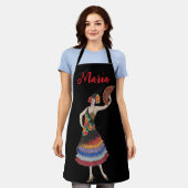 Vintag Spanische Tänzerin Flamenco Individuelle Na Schürze (Getragen)