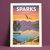 Vintag Sparks Nevada Postkarte