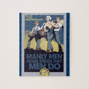 Vintag Spaß Manly MEN Puzzle
