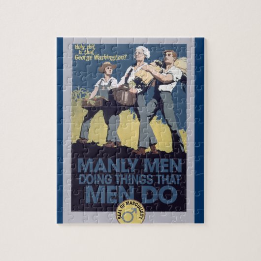 Vintag Spaß Manly MEN Puzzle (Vertikal)