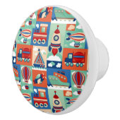 Vintag-Spielzeugmuster Keramikknauf (Rechts)