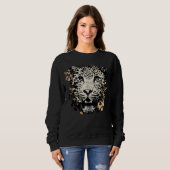 Vintag Splash Jaguar Animal Sweatshirt (Vorne ganz)