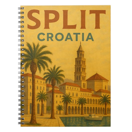 Vintag Split Kroatien Dalmatien Notizblock (Vorderseite)