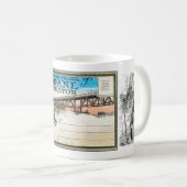 VINTAG SPOKANE WASCHTE. FARBE POSTCARD KAFFEETASSE (VorderseiteRechts)