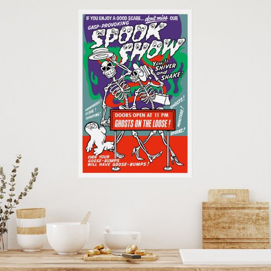Vintag Spook Show Poster (Küche)
