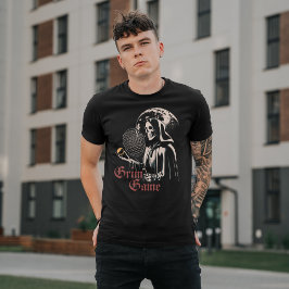 Vintag Spooky Fun Grim Sensenmann Tennis Gotisch T-Shirt