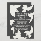 Vintag Spooky Ghosts Halloween-Party Einladung (Vorne/Hinten)