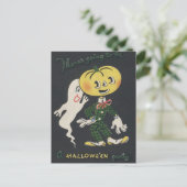 Vintag Spooky Halloween Postkarte (Stehend Vorderseite)
