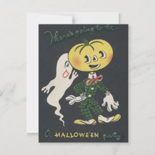 Vintag Spooky Halloween Postkarte