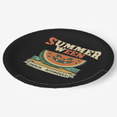 Vintag Spooky Summerween Watermelon - Spooky Summ Pappteller (Schrägansicht)