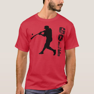 Vintag Sport Golf Liebhaber Golf Man Silhouette T-Shirt