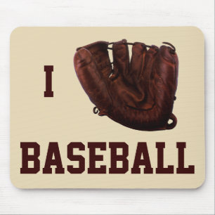 Vintag Sport, ich Liebe Baseball, ich liebe Baseba Mousepad