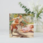 Vintag Sport, Kinder spielen Stickball Baseball (Stehend Vorderseite)