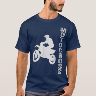 Vintag Sport Motocross Lovers Motocross Man Silho T-Shirt