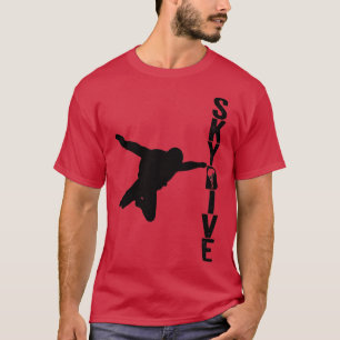 Vintag Sport Skydiving Skydiving Man Silho T-Shirt