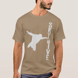 Vintag Sport Skydiving Skydiving Man Silho T-Shirt