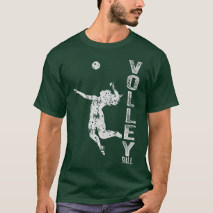 Vintag Sport Volleyball Liebhaber Volleyball Frau T-Shirt