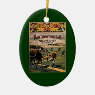 Vintag Sports Baseball Drei-Chums-Magazin Cover Keramik Ornament