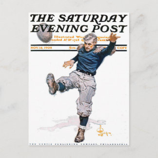 Vintag Sports Uni Football Postkarte