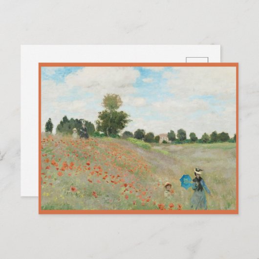 Vintag Spring Claude Monet Postkarte (Vorne/Hinten)