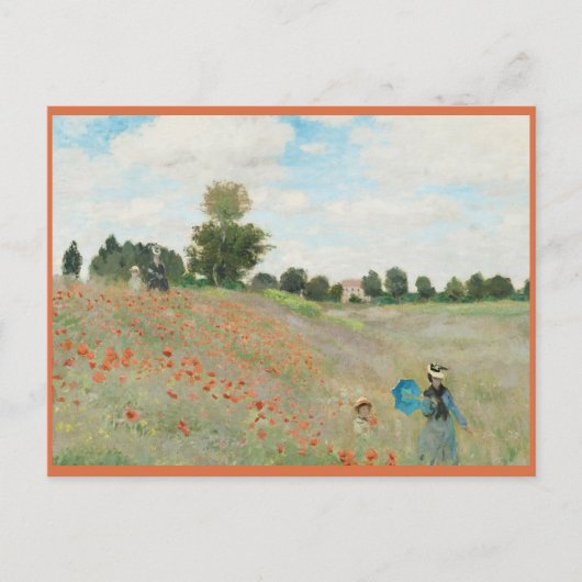 Vintag Spring Claude Monet Postkarte (Vorderseite)