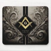 Vintag Square & Compass Masonic Mousepad (Vorne)