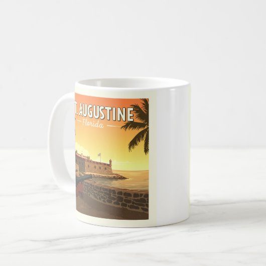 Vintag St. Augustine Florida Kaffeetasse (Vorderseite Links)