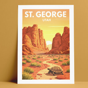Vintag St. George Utah Postkarte