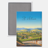 Vintag St. Helena California Magnet (Vorderseite/Rückseite)