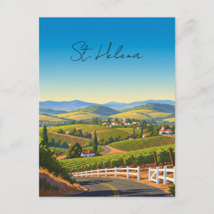 Vintag St. Helena California Postkarte