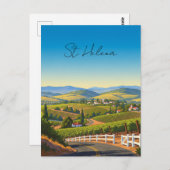 Vintag St. Helena California Postkarte (Vorne/Hinten)