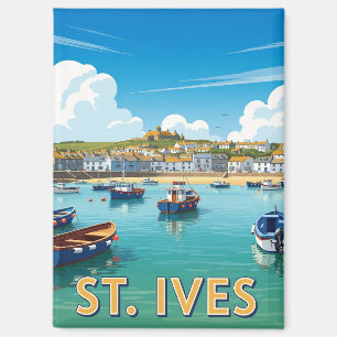Vintag St. Ives Cornwall England Reisen Magnet