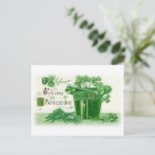 Vintag St. Patricks Day Gruß Postkarte (Stehend Vorderseite)