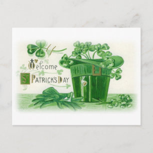 Vintag St. Patricks Day Gruß Postkarte