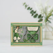 Vintag St Patricks Day Irish Erinnerungen Gedicht Postkarte (Stehend Vorderseite)