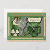 Vintag St Patricks Day Irish Erinnerungen Gedicht Postkarte (Vorne/Hinten)