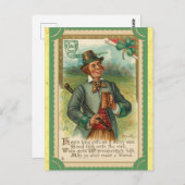 Vintag St Patricks Day Irish Gedicht Postkarte (Vorne/Hinten)