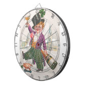 Vintag St Patricks Day Kleeblatt Champagne Dartscheibe (Vorderseite rechts)